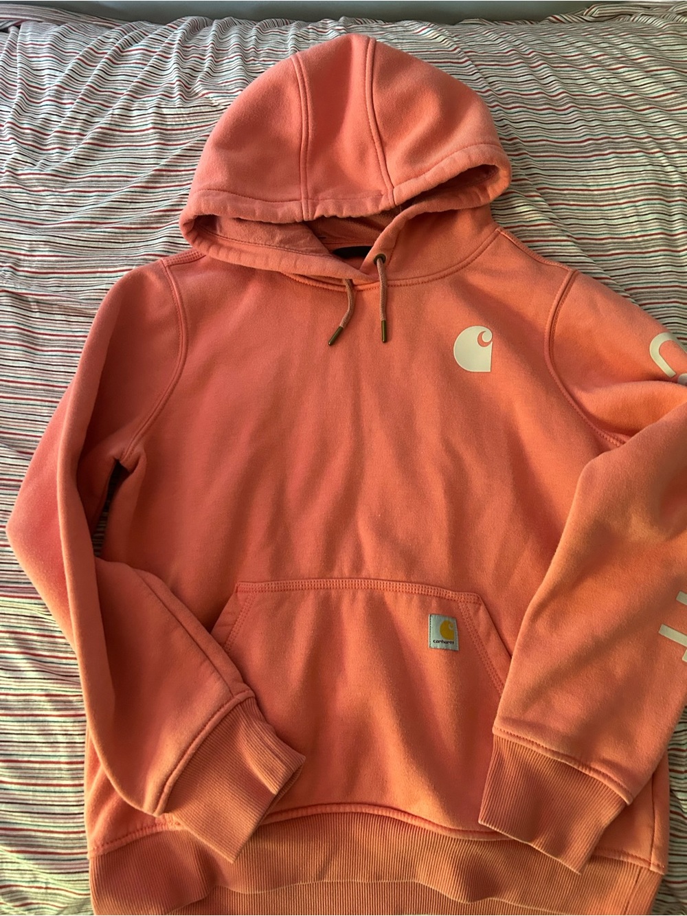 Carhartt Coral Orange Hooded Sweatshirt